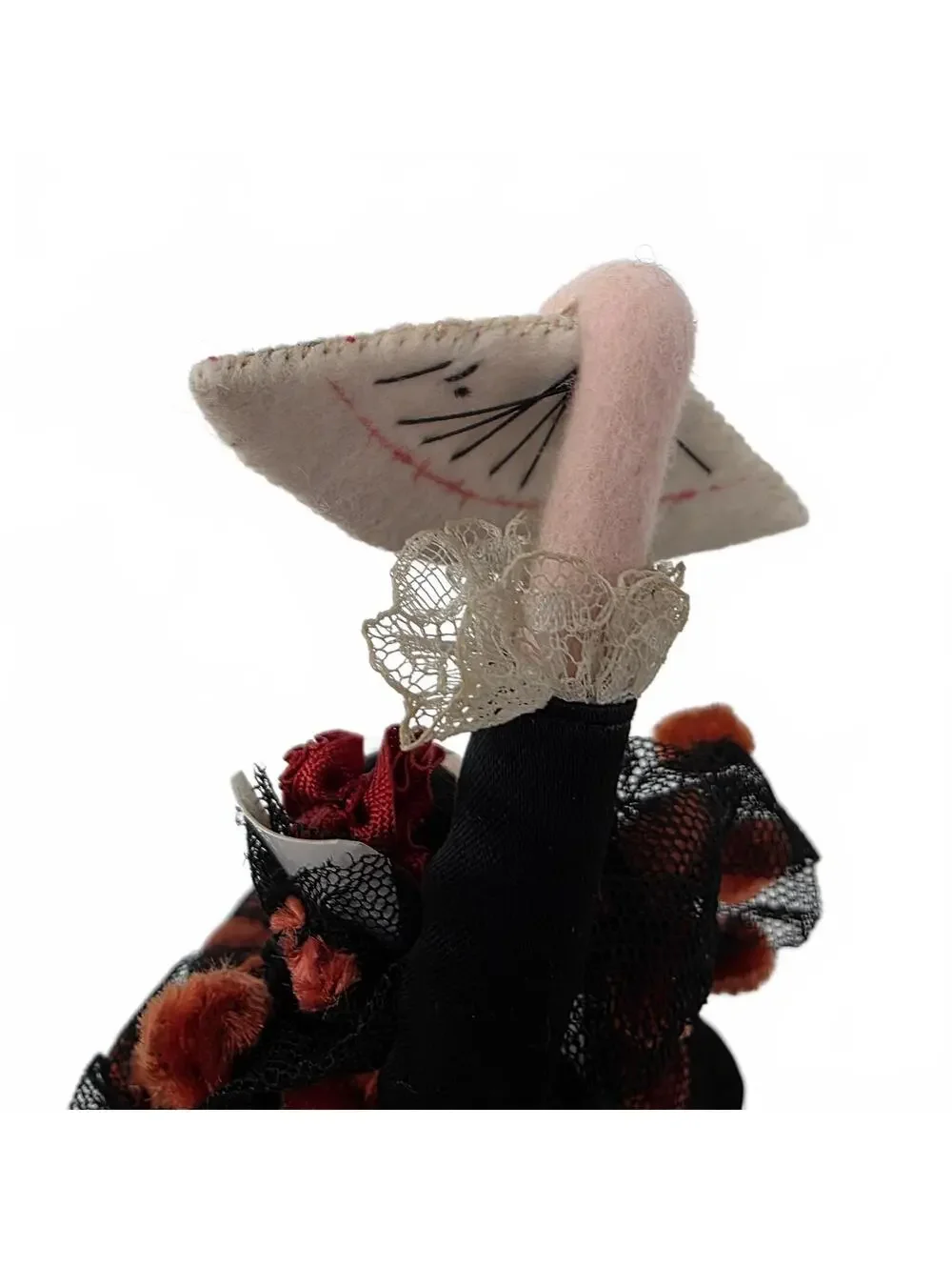Vintage Spanish Flamenco Dancer Cloth Doll Madrid Tag 11.75 Inch